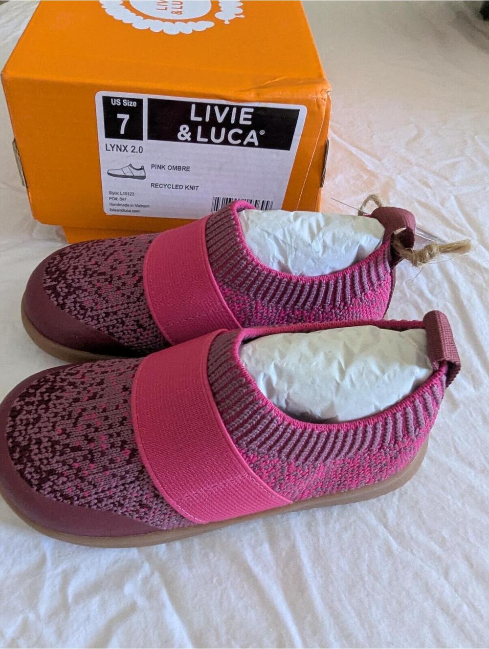 Livie & Luca pinkish purple Lynx slip on shoes